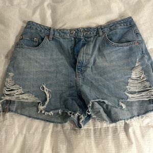 top shop jean shorts